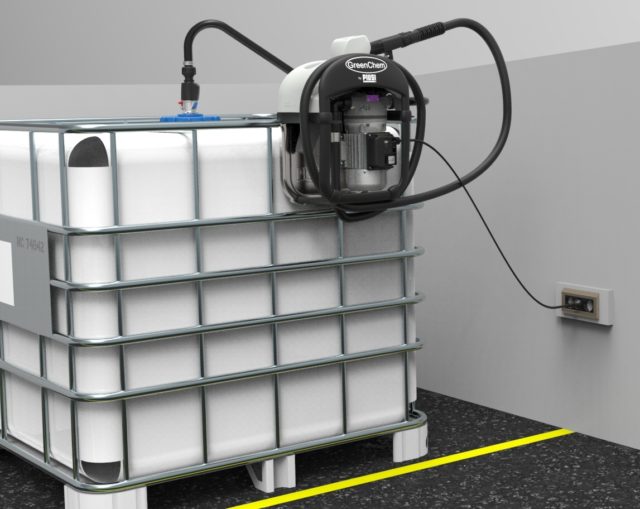 GreenChem AdBlue4You 1000Liters IBC with electrical pump.